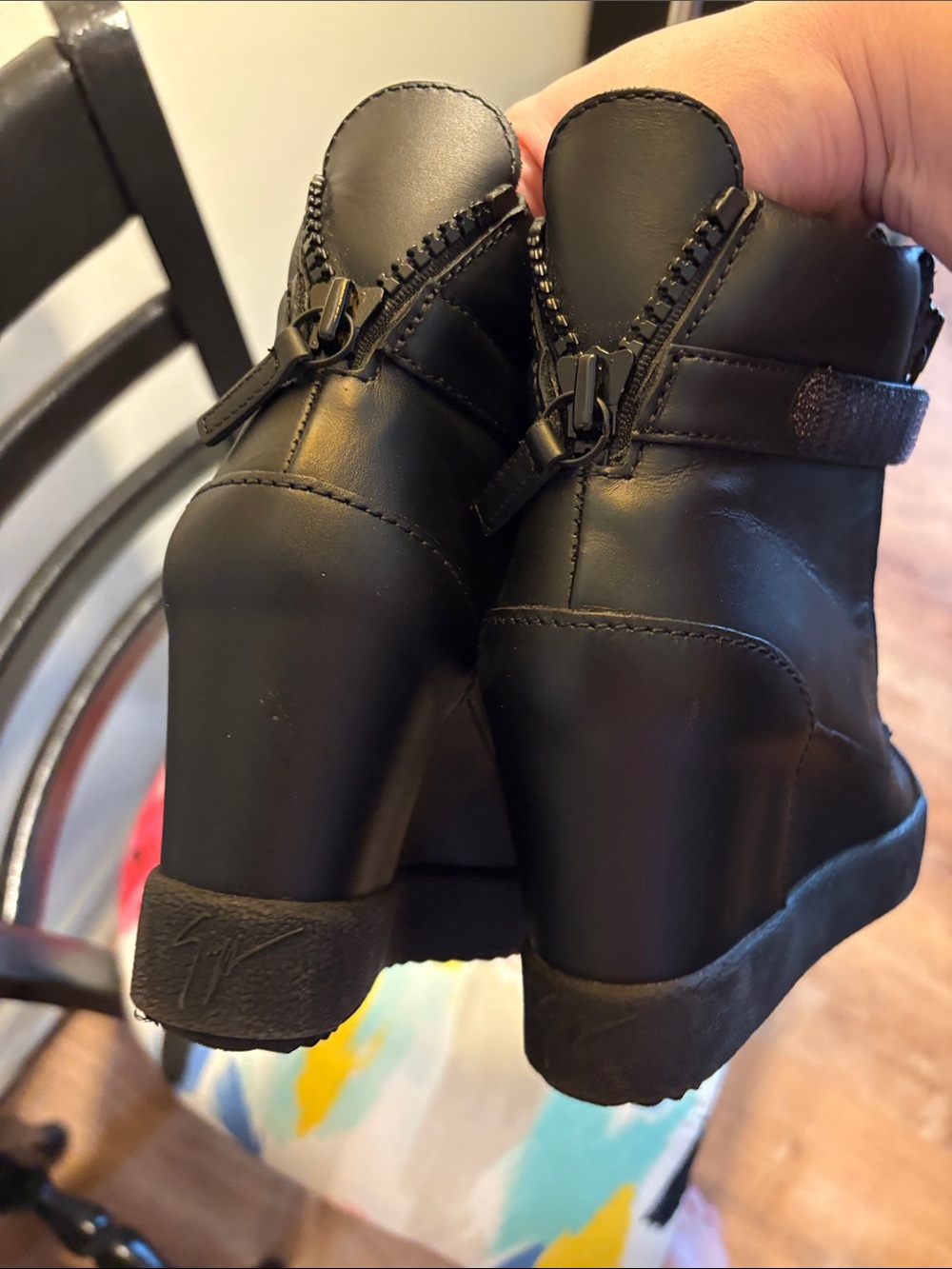 Giuseppe Zanotti by Christian Cowen black high top sneakers - Picture 4 of 6